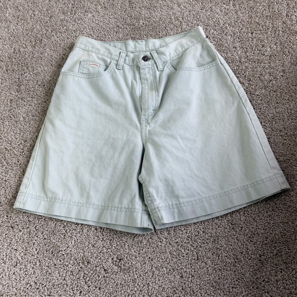 Vintage Riders Mom Denim Shorts Womens 10 Green High Rise Relaxed Summer Casual